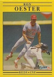 1991 Fleer Base Set Ron Oester #74 card