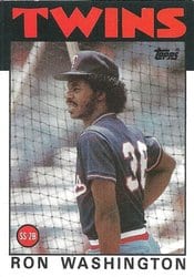 1986 Topps Base Set Ron Washington #513 card