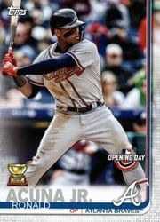 2019 Topps Opening Day Base Set Ronald Acuna #51 card