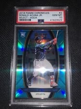 2018 Panini Chronicles Select Ronald Acuna Jr. Aqua #2 card