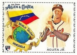 2018 Topps Allen & Ginter World Talent Ronald Acuna Jr. #WT-2 card