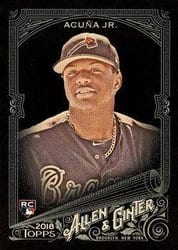 2018 Topps Allen & Ginter X Base Set Ronald Acuna Jr. #207 card