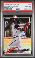 2018 Topps Chrome Ronald Acuna Jr. Refractor #193 card