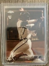 2018 Topps Chrome Ronald Acuna Jr. Sepia Refractor #193 card
