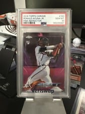 2018 Topps Chrome Ronald Acuna Jr. Pink Refractor #193 card