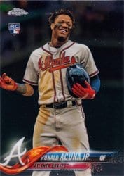 2018 Topps Chrome Update Base Set Ronald Acuna Jr. #HMT25 card