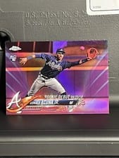 2018 Topps Chrome Update Ronald Acuna Jr. Pink Refractor #HMT31 card