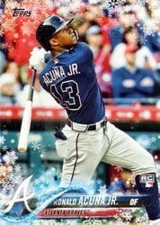 2018 Topps Holiday Base Set Ronald Acuña Jr. #HMW50 card