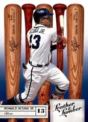 2019 Panini Leather & Lumber Base Set Ronald Acuna Jr. #73 card