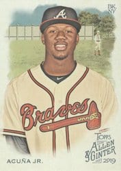 2019 Topps Allen & Ginter Base Set Ronald Acuña Jr. #25 card