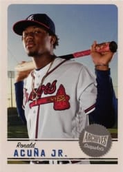 2019 Topps Archives Snapshots Base Set Ronald Acuña Jr. #AS-RA card