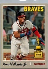 2019 Topps Heritage Ronald Acuna Jr. #500 card