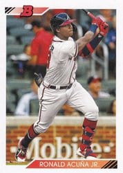 2020 Bowman Heritage Base Set Ronald Acuña Jr. #27 card