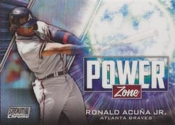 2020 Stadium Club Chrome Power Zone Ronald Acuña Jr. #PZ-7 card