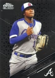 2020 Topps Chrome Black Base Set Ronald Acuña Jr. #75 card