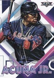 2020 Topps Fire Base Set Ronald Acuña Jr. #28 card