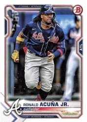 2021 Bowman Base Set Ronald Acuña Jr. #62 card