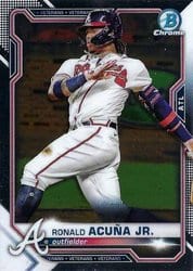 2021 Bowman Chrome Base Set Ronald Acuña Jr. #11 card