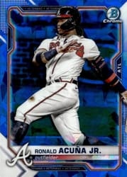 2021 Bowman Chrome Sapphire Edition Base Set Ronald Acuña Jr. #11 card