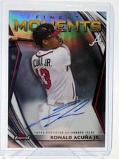 2021 Finest Moments Autographs Ronald Acuña Jr. #FMA-RA card