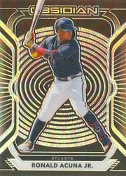 2021 Panini Chronicles Obsidian Ronald Acuna Jr. #38 card