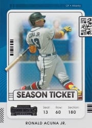 2021 Panini Contenders Base Set Ronald Acuna Jr. #89 card