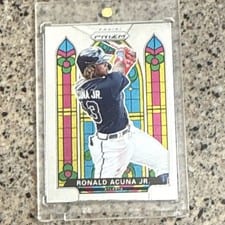 2021 Panini Prizm Stained Glass Ronald Acuna Jr. #SG-4 card