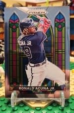 2021 Panini Prizm Stained Glass Ronald Acuna Jr. #SG-4 card