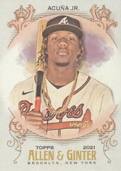 2021 Topps Allen & Ginter Base Set Ronald Acuña Jr. #72 card