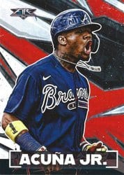 2021 Topps Fire Base Set Ronald Acuña Jr. #100 card