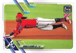 2021 Topps UK Edition Base Set Ronald Acuna Jr. #50 card