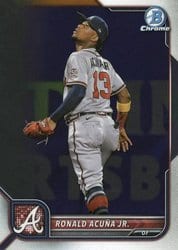 2022 Bowman Chrome Base Set Ronald Acuña Jr. #58 card