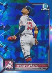 2022 Bowman Chrome Sapphire Edition Base Set Ronald Acuña Jr. #58 card