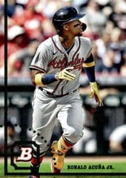 2022 Bowman Heritage Base Set Ronald Acuña Jr. #40 card