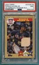 2022 Topps 1987 Topps Baseball All-Star Relics Ronald Acuña Jr. #87ASR-RA card
