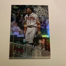 2022 Topps 2021 Greatest Hits Autographs Ronald Acuña Jr. #21GH-11 card