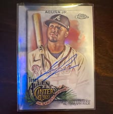 2022 Topps Allen & Ginter Chrome Autographs Ronald Acuña Jr. #AGA-RAJ card