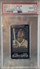 2022 Topps Allen & Ginter Mini Stained Glass Ronald Acuña Jr. #14 card