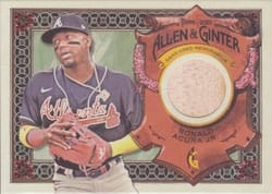2022 Topps Allen & Ginter Relics (Pattern A) Ronald Acuña Jr. #AGRA-RAJ card