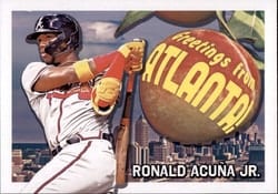 2022 Topps Archives Oversized Postcards Box Toppers Ronald Acuna Jr. #OPC-14 card