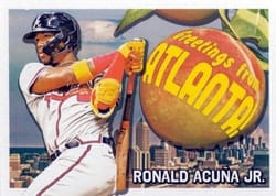 2022 Topps Archives Postcards Ronald Acuna Jr. #PC-14 card