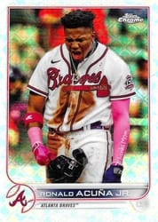 2022 Topps Chrome Logofractor Edition Base Set Ronald Acuña Jr. #110 card