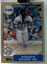 2022 Topps Clearly Authentic 1987 Topps Baseball Autographs Ronald Acuña Jr. #87TBA-RA card
