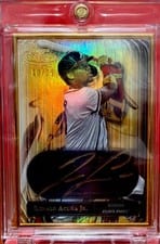 2022 Topps Gold Label Auric Framed Autographs Ronald Acuña Jr. #AFA-RAJ card