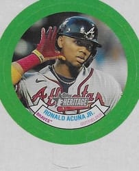 2022 Topps Heritage 1973 Candy Lids Ronald Acuña Jr. #12 card