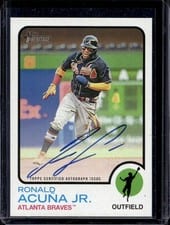 2022 Topps Heritage Real One Autographs Ronald Acuña Jr. #ROA-RAJ card