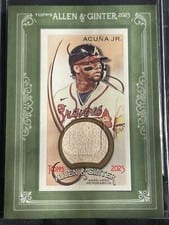 2023 Topps Allen & Ginter Framed Mini Relics Ronald Acuña Jr. #MFR-RAJ card
