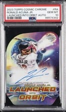 2023 Topps Cosmic Chrome Launched into Orbit Autographs Ronald Acuña Jr. #LIOA-RA card