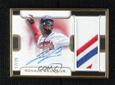 2023 Topps Definitive Collection Framed Autograph Patch Ronald Acuña Jr. #FAC-RAJ card