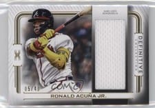 2023 Topps Definitive Collection Jumbo Relic Collection Ronald Acuña Jr. #DJR-RA card
